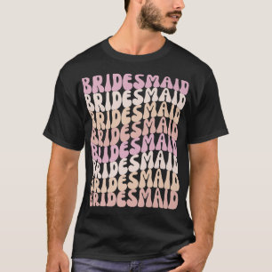 Camiseta Dama de honra Eu faço tripulação Retro despedida d