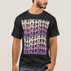 Camiseta Dama de honra Eu faço tripulação Retro despedida d