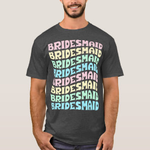 Camiseta Dama de honra Eu faço tripulação Retro despedida d