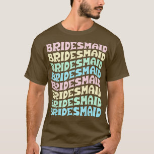 Camiseta Dama de honra Eu faço tripulação Retro despedida d