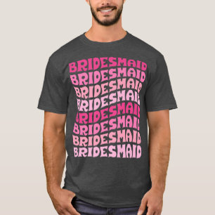 Camiseta Dama de Honra Eu Faço Tripulação Retro Despedida d