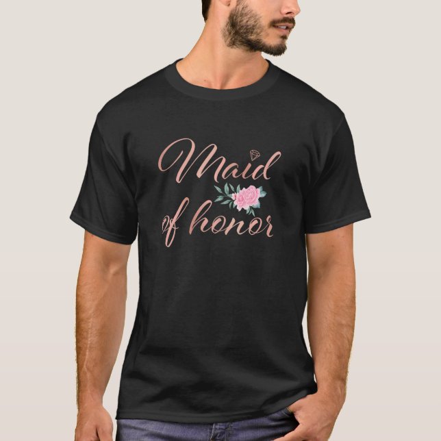 Camiseta Dama de honra feminina despedida de solteira prese (Frente)