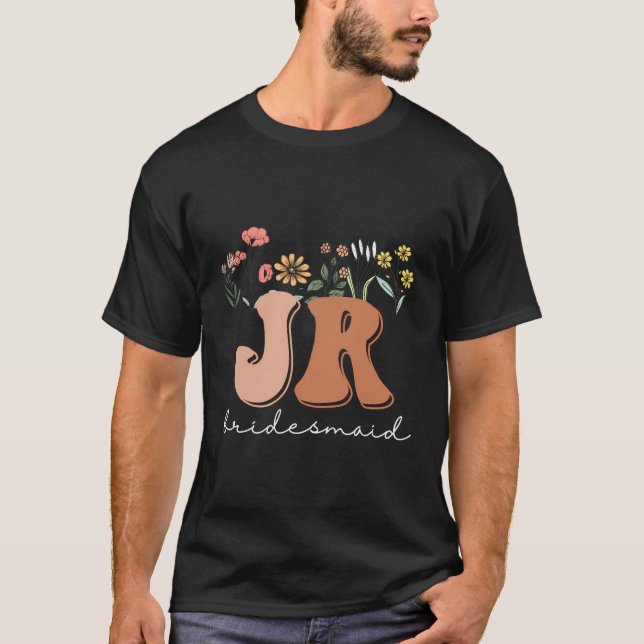 Camiseta Dama de Honra Júnior Festa de Chá Flores Silvestre (Frente)