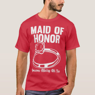 Camiseta Dama de honra masculina alguém casa comigo também 