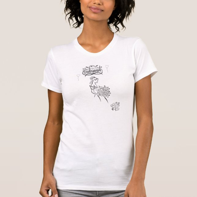 Camiseta Dama de honra ou despedida de solteira (Frente)