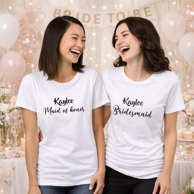 Camiseta Dama de Honra Personalizada  (Criador carregado)
