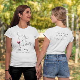 Camiseta Dama de Honra Vino Antes dos Votos Festa de Desped