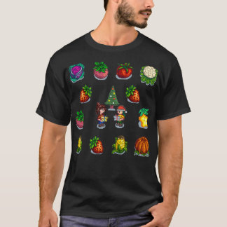 Camiseta Dama de Natal para vegetais do Vale do Stardew