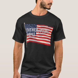 Camiseta Dama de Padre PapáPops, Bandeira do Pai Patriótico