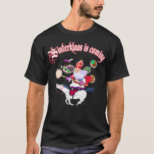 Camiseta Dama de pimenta de zwart de Natal para Sinterklaas