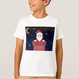 Camiseta Dama de sorriso do desenho animado do Papai Noel n