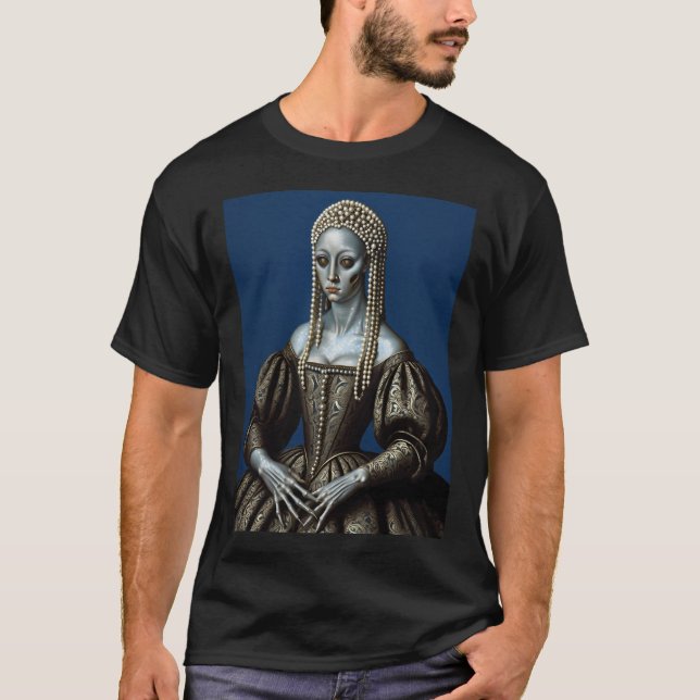 Camiseta Dama deep one uma cidadã assustadora de Lovecraft  (Frente)