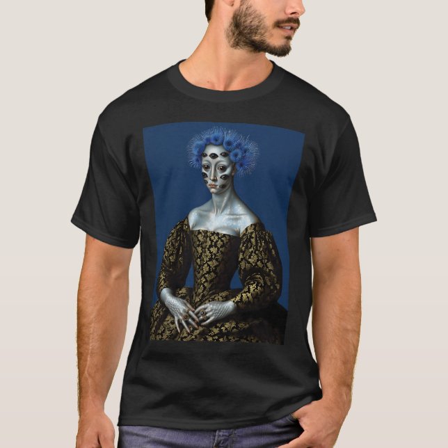 Camiseta Dama deep one uma cidadã assustadora de Lovecraft  (Frente)