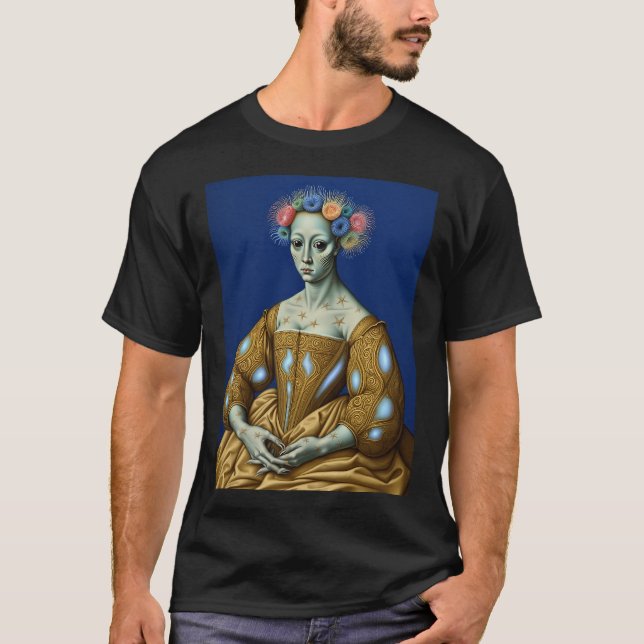 Camiseta Dama deep one uma cidadã assustadora de Lovecraft  (Frente)