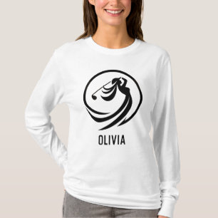 Camiseta Dama Dinâmica Golfer Silhouette Personalizada