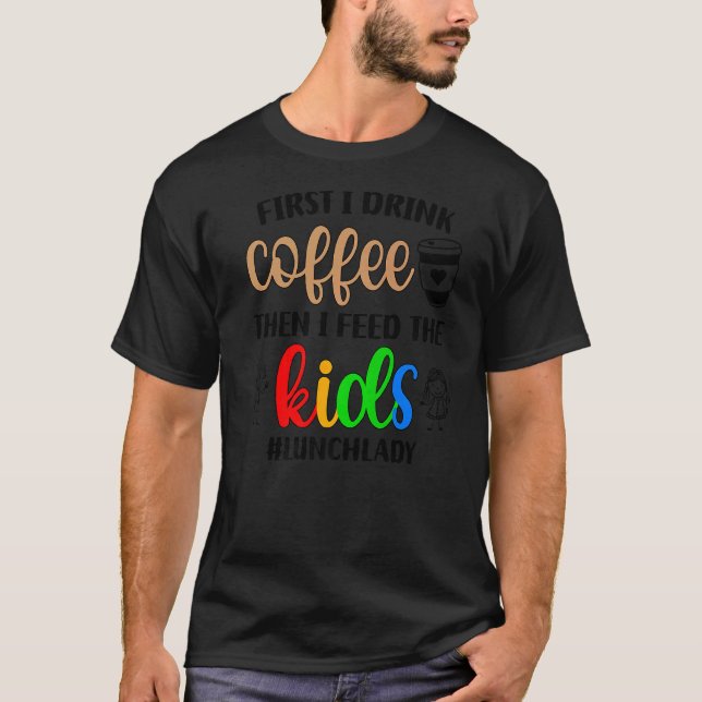 Camiseta Dama do Café Trabalhadora da Cafeteria Dama (Frente)