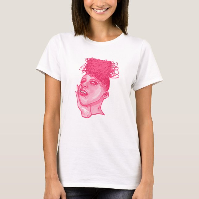 Camiseta Dama do Caos em Rosa (Frente)
