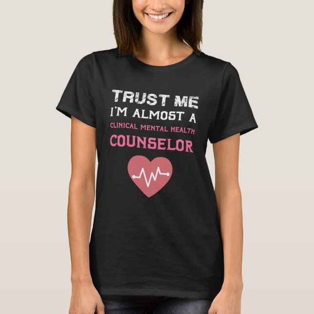 Camiseta Dama do Conselheiro de Saúde Mental Clínica para e (Frente)