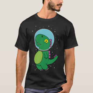 Camiseta Dama infantil do astronauta do dinossauro para fãs