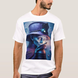 Camiseta Dama Misteriosa Apontando o Dedo Para Você