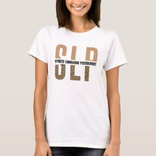 Camiseta Dama patologista de língua impressão do SLP