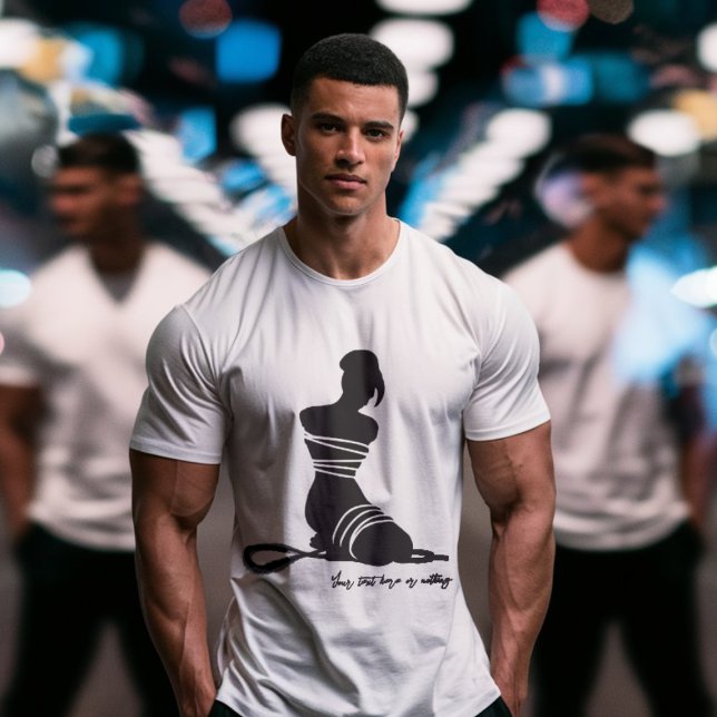 Camiseta Dama personalizada da corda Shibari (shibari kinbaku rope tideup tee)