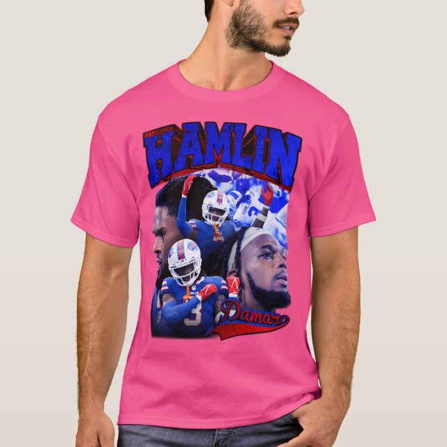 Camiseta Damar Hamlin Retro Bootleg Retro Bootleg (Frente)