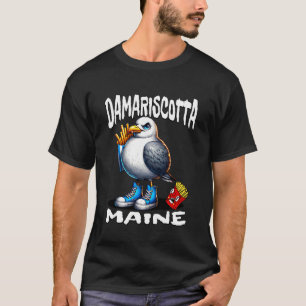 Camiseta Damariscotta Maine Gaivota Engraçada Batatas Frita