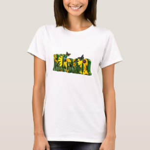 Camiseta Damas Amarelas e Borboletas Mãe T-Shirt
