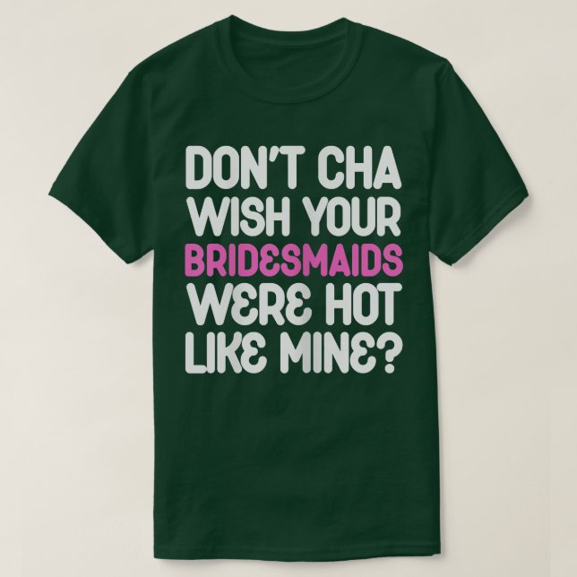 Camiseta Damas de Honra da Noiva Casamento Presente Chá de  (Frente do Design)