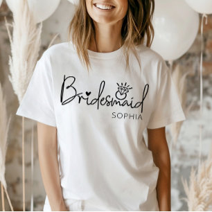 Camiseta Damas de Honra Personalizadas na Moda