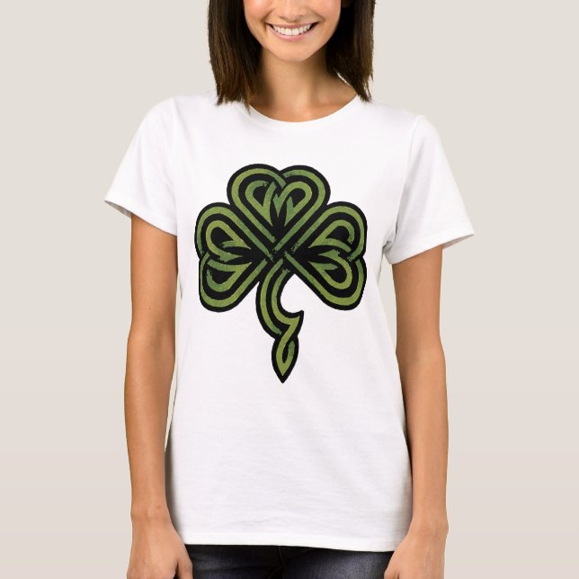 Camiseta Damas de Shamrock Irlandesas (Frente)
