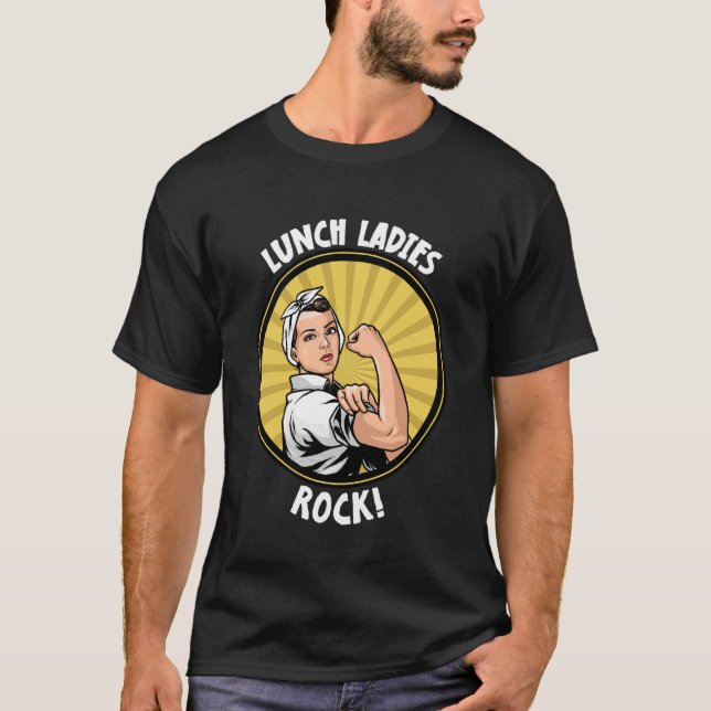 Camiseta Damas do Almoço Cafeteria Dama do Almoço Funcionár (Frente)