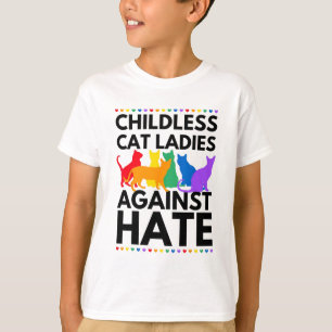 Camiseta Damas dos Gatos Contra o Ódio Votam em Kamala-harr