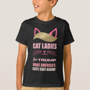 Camiseta Damas dos Gatos Pelo Trump Tornem os Gatos da Amér