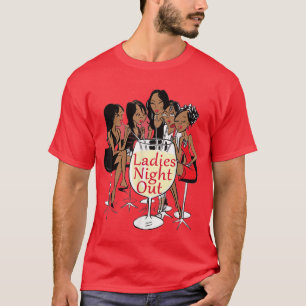 Camiseta Damas Noturnas Negras Gráfico