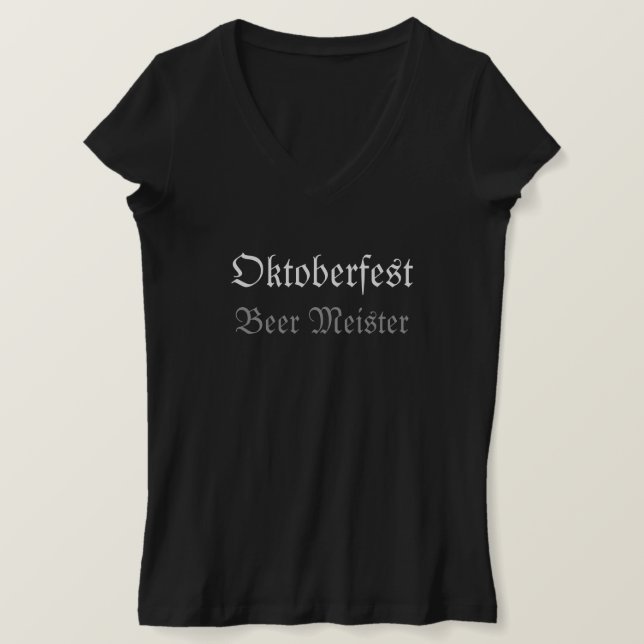 Camiseta Damas Oktoberfest Beer Meister Tee (Frente do Design)