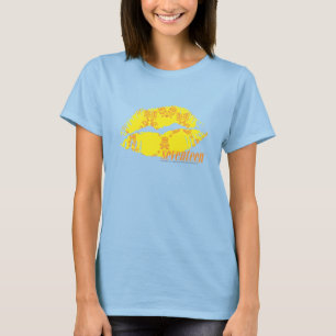 Camiseta Damasco amarelo alaranjado