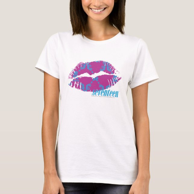 Camiseta Damasco Aqua-Roxo (Frente)