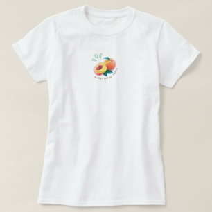 Camiseta Damasco doce fruta fresca estética verão