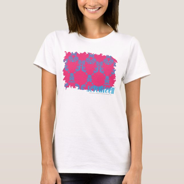 Camiseta Damask Aqua-Magenta 3 (Frente)