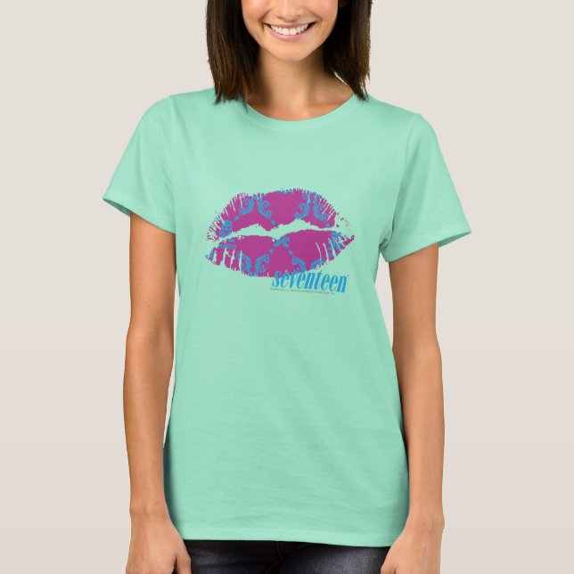 Camiseta Damask Aqua-Purple (Frente)