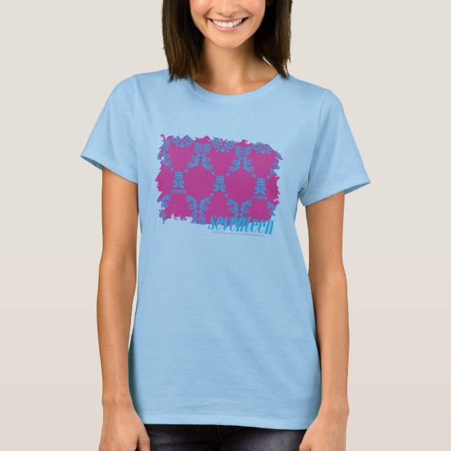 Camiseta Damask Aqua-Purple 2 (Frente)