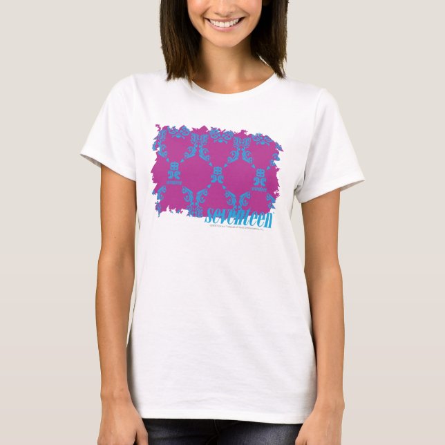 Camiseta Damask Aqua-Purple 2 (Frente)
