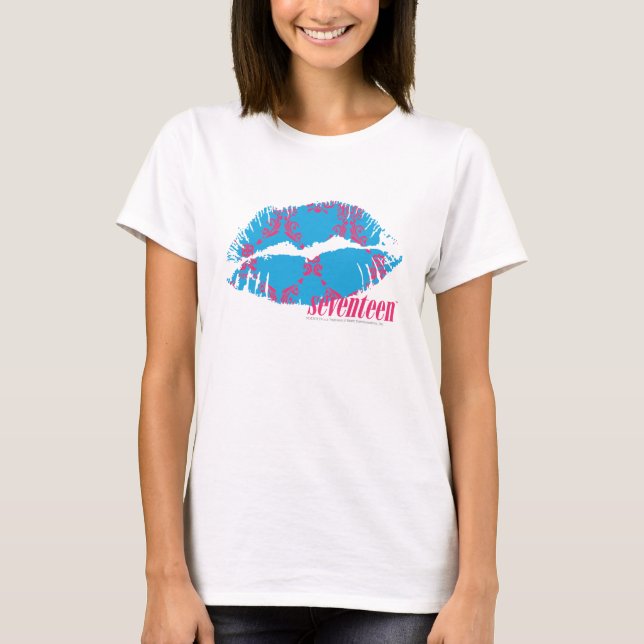Camiseta Damask Magenta-Aqua (Frente)