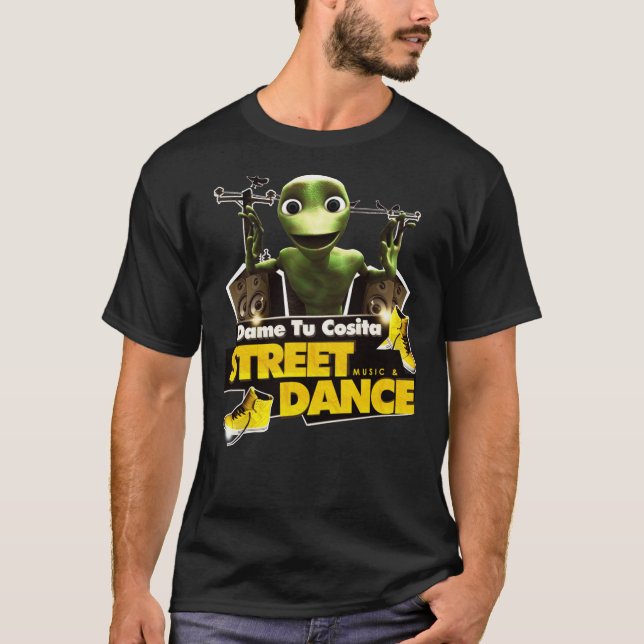 Camiseta Dame Tu Cosita - A Famosa Dança de Alienígena, Pre (Frente)