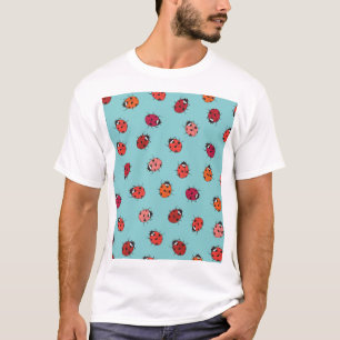 Camiseta Damybugs, fundo azul, charmoso e uniforme