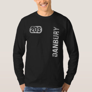 Camiseta Danbury Connecticut 203 Area Code Vintage Retro