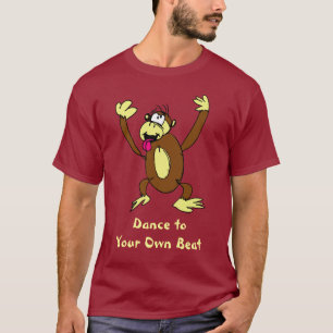 Camiseta Dança ao seus próprios macaco da batida