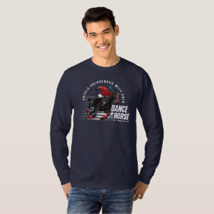Camiseta Dança com Cavalo (Modo Escuro) Homens de Longa F